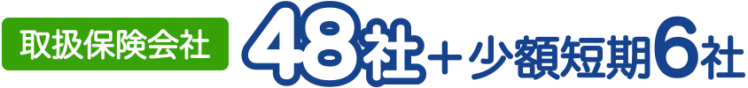 取扱保険会社48社＋少額短期6社