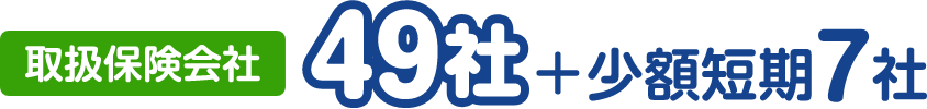 取扱会社49社＋少額短期7社